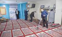 مراسم غبارروبی نمازخانه شرکت شهرکهای صنعتی استان مازندران دراولین روز ماه مبارک رمضان