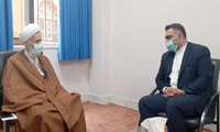 ديدار مديرعامل شرکت شهرکهای صنعتی مازندران با حضرت آيت اله محمدی لائينی نماينده ولی فقيه در استان